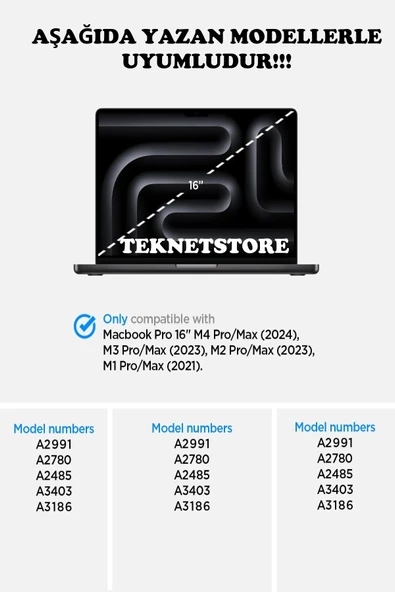 Apple Macbook Pro 16 inç M4/Pro/Max A3186 A3403 Uyumlu Şeffaf Kılıf Koruyucu Parlak Kapak  ŞEFFAF - 2