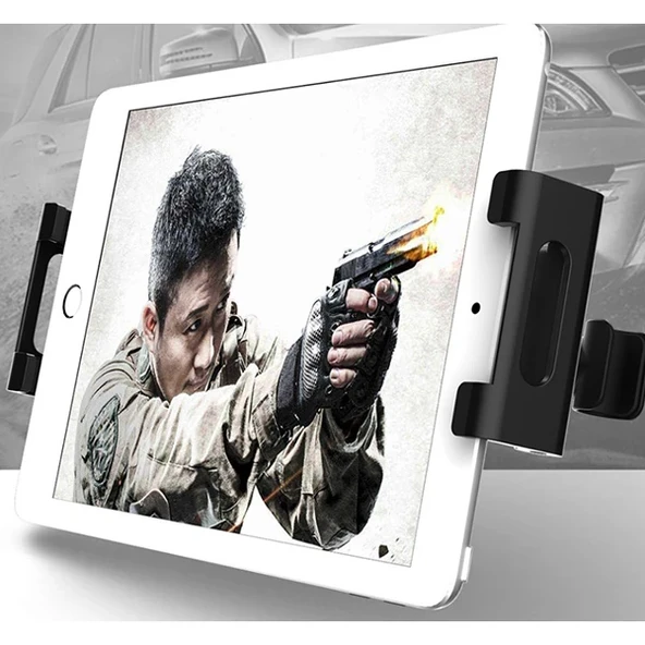 Universal CHZ-04 Araç Arka Koltuk 12.9 İnch Kadar Tablet Telefon Tutucu (Siyah) - 4