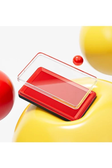 Kırmızı Mürekkepli Baskı Pedi Istampa Ofis Boyu 137*85mm Su Bazlı