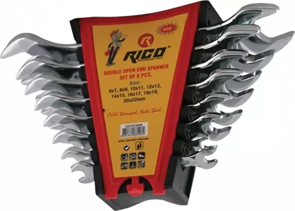 Rico 020-Rc8008 Açık Ağızlı Anahtar Seti 8 Parça