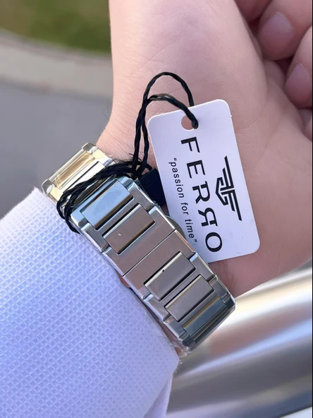 Ferro Çelik Kordon Nişan Ve Damat Saati Olarak ITALIAN DESIGN 3 Atm Erkek Kol Saati EFM40147-A3 - Resim 5