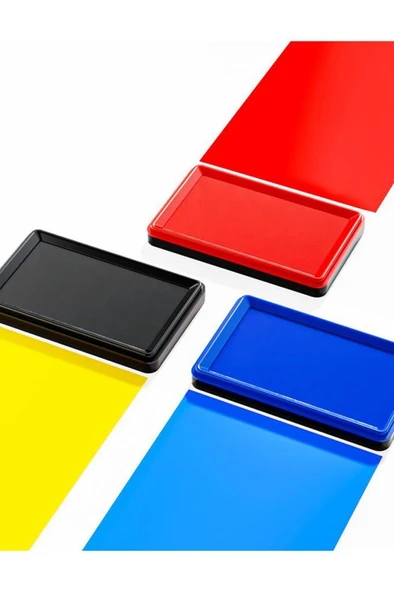 Kırmızı Mürekkepli Baskı Pedi Istampa Ofis Boyu 137*85mm Su Bazlı - 3