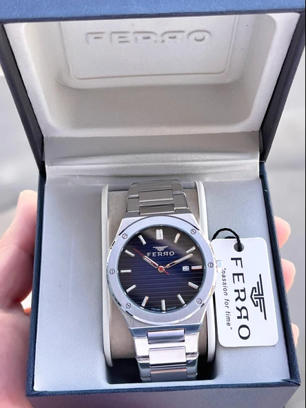 Ferro Çelik Kordon Nişan Ve Damat Saati Olarak ITALIAN DESIGN 3 Atm Erkek Kol Saati EFM40147-A5 - 4