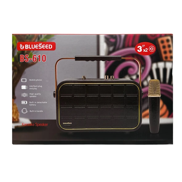Blueseed BS-610 Karaoke Box Kablosuz Hoparlör - Speaker - 5
