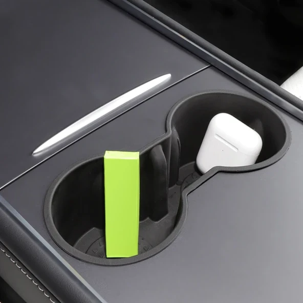 Tesla Model 3 ve Model Y 2021-2022 İçin Araba Bardak Tutucu (Siyah) - 4