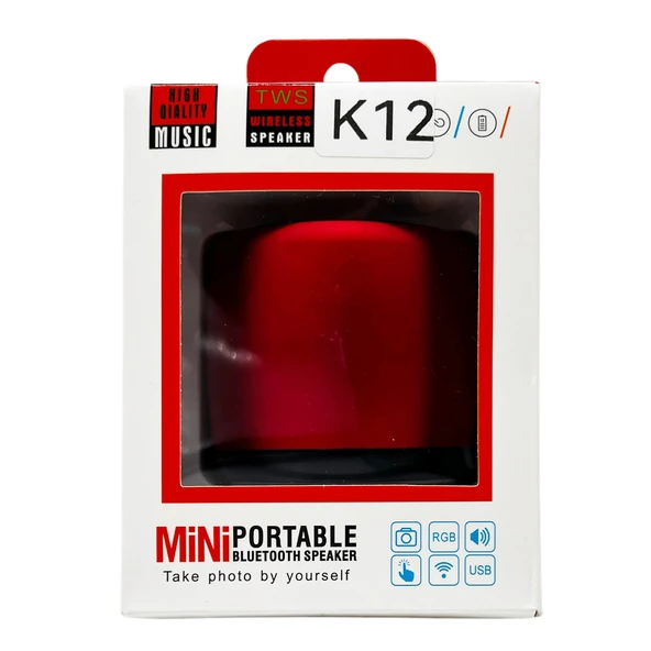 K12 Minibox Kablosuz Hoparlör - Speaker (Siyah) - 3
