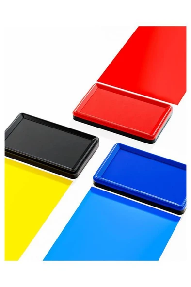 Kırmızı Mürekkepli Baskı Pedi Istampa Ofis Boyu 137*85mm Su Bazlı - 3