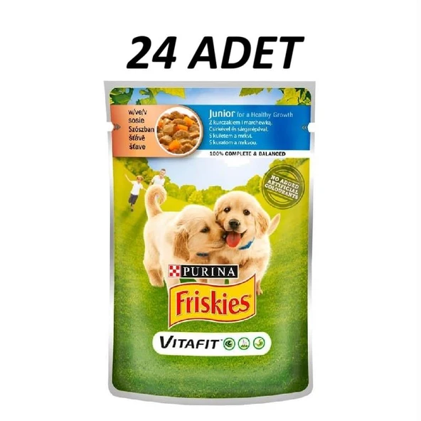 Friskies JuniorTavuklu Ve Havuçlu Yav. Köpek 100 g*24 ADET