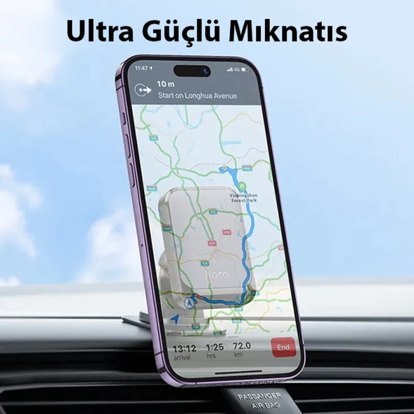 HOCO H25 Araç İçi Torpido Üstü Manyetik Telefon Tutucu (Siyah) - 3