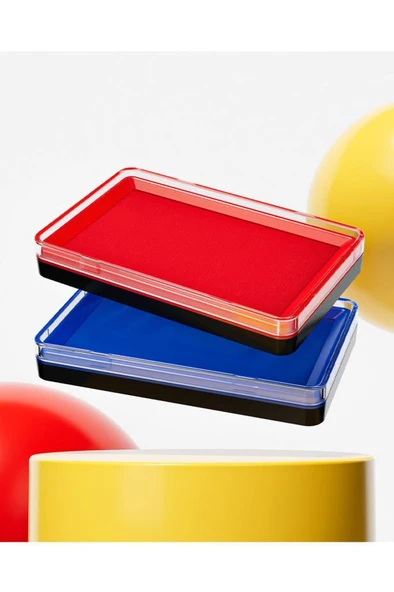 Kırmızı Mürekkepli Baskı Pedi Istampa Ofis Boyu 137*85mm Su Bazlı - 6