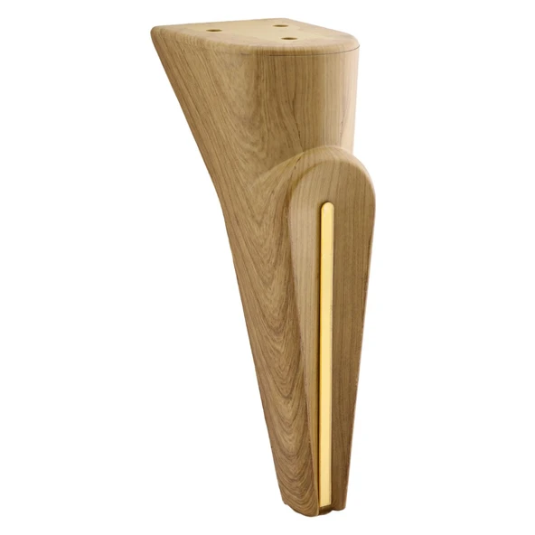 (4 ADET) Nota Ceviz 19 Cm Mobilya Kanepe Tv Ünitesi Koltuk Ayağı Ayakları Ahşap Desenli Kahverengi - Resim 7