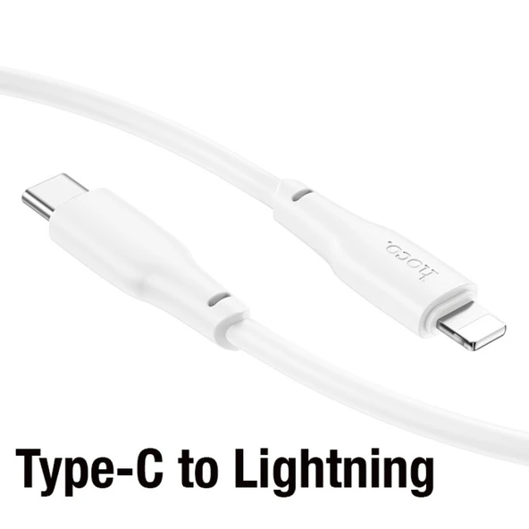 HOCO X93 Force 20W Type-C to iPhone Lightning-C Ultra Hızlı Şarj ve Data Kablosu (Beyaz) - 3