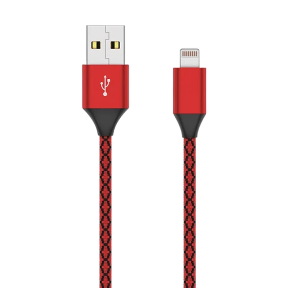 İPhone 14-13-12 11 3.0A Hızlı Halat Usb Şarj Kablosu 1 Metre (Kırmızı) - 2