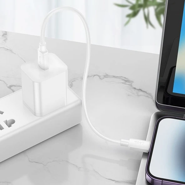 HOCO X96 Hyper Type-C To iPhone Lightning Hızlı Şarj Ve Data Kablosu 0,25cm (Beyaz) - 4