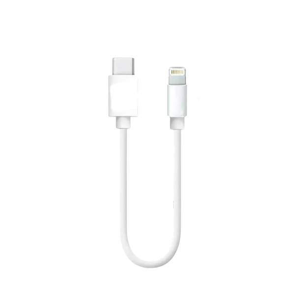 Nettech NT-29 Plastik 20 Cm Type-C To Lightning Şarj ve Data Kablosu (Beyaz)