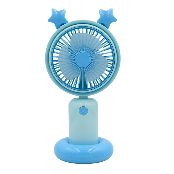 bigmate Mini El Fanı Taşınabilir Serinletici Işıklı Şarjlı Vantilatör 2 Kademeli Hız Ayarı YM88178 - 5