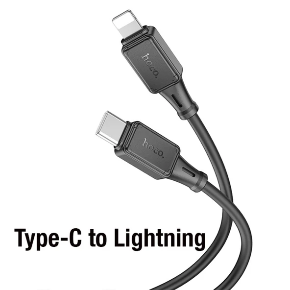 HOCO X101 27W Type-C to iPhone Lightning Hızlı Şarj ve Data Kablosu (Siyah) - 3