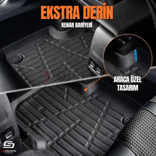 S-Dizayn Cupra Leon 3D Pro Havuzlu Paspas 2023 Üzeri A+ Kalite - Resim 3