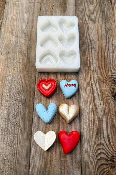 Kalp Altı Farklı Model Silikon Mum Kalıbı - Resim 3