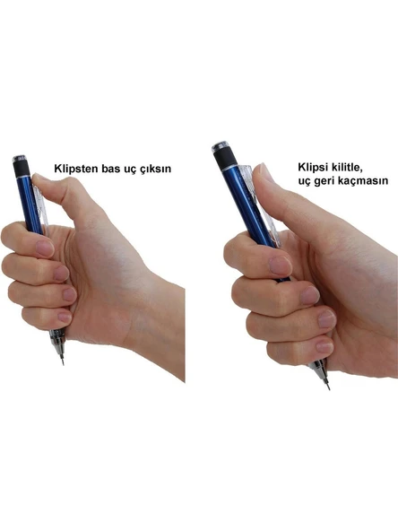 Tombow Mono Graph Mekanik Pastel Buz Mavi 0.7 Uçlu Kalem (MG-44R7) - 5