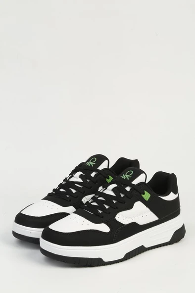 Benetton BNI-11509 Unisex Sneaker Ayakkabı Beyaz Siyah 36-40