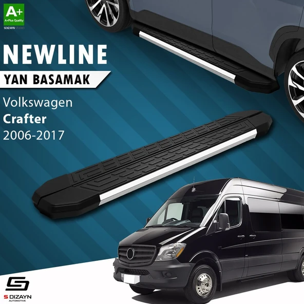 S-Dizayn VW Crafter Van NewLine Krom Yan Basamak 263 Cm 2006-2017 A+ Kalite ürün görseli