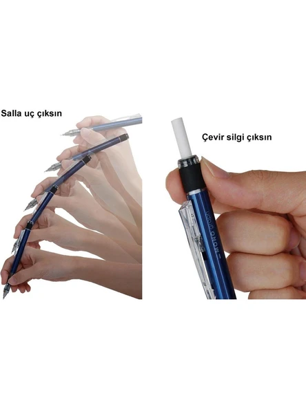 Tombow Mono Graph Mekanik Pastel Buz Mavi 0.7 Uçlu Kalem (MG-44R7) - 4