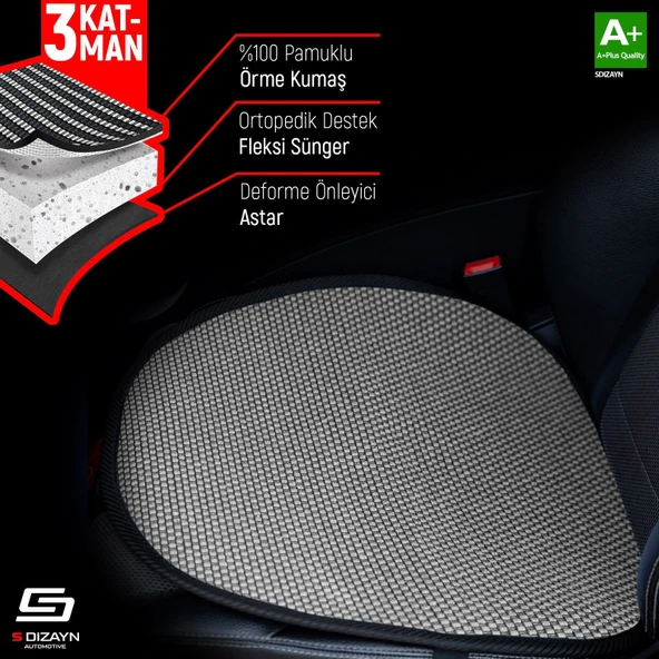 S-Dizayn Oto Koltuk Koruyucu Alt Minder Füme Universal 2+1 Parça Ön Arka A+ Kalite - Resim 3