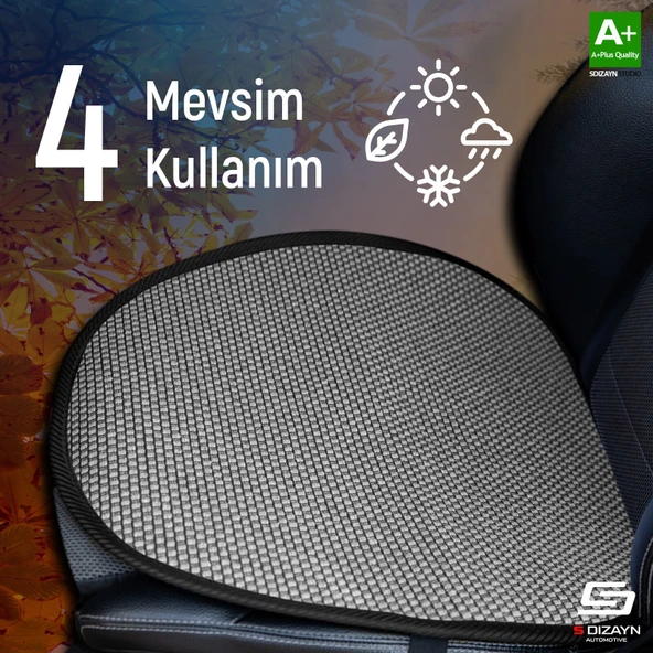 S-Dizayn Oto Koltuk Koruyucu Alt Minder Füme Universal 2+1 Parça Ön Arka A+ Kalite - Resim 4