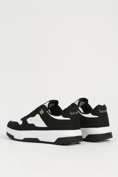 Benetton BNI-11509 Unisex Sneaker Ayakkabı Beyaz Siyah 36-40 - 4
