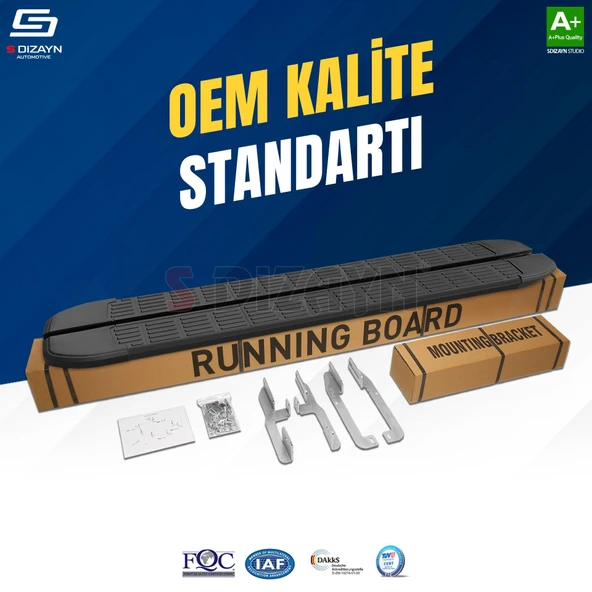 Ford Custom 2 Uzun Şase S-Line Siyah Yan Basamak 263 Cm 2023 Üzeri A+ Kalite - 2