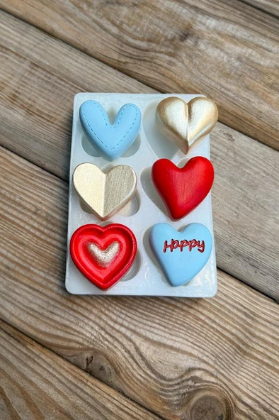 Kalp Altı Farklı Model Silikon Mum Kalıbı - Resim 4