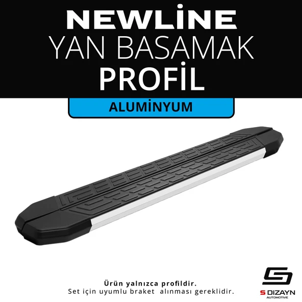 S-Dizayn Newline Aluminyum Yan Basamak Profil 183 Cm Etekli 36lık ürün görseli