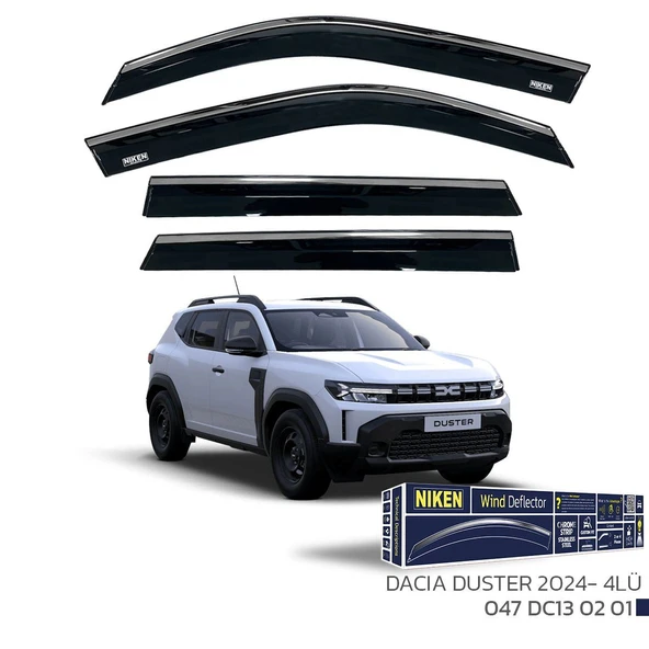DACIA DUSTER 2024 - KROMLU CAM RÜZGARLIĞI 4LÜ ürün görseli