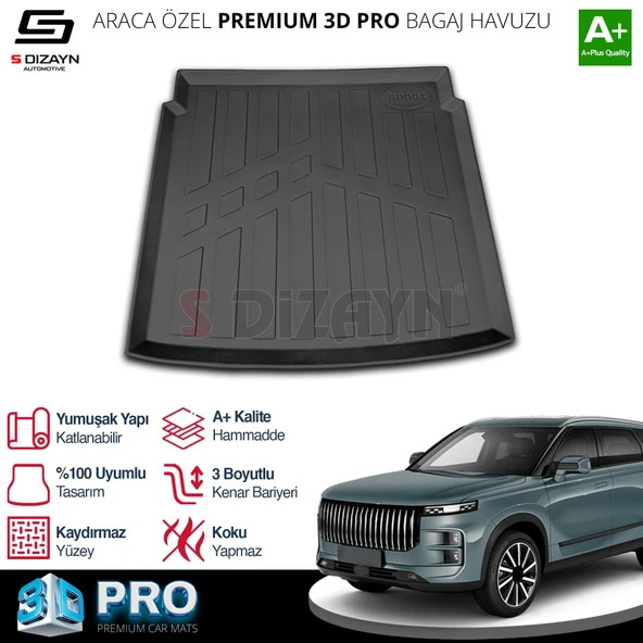 S-Dizayn Jaecoo J7 4x2 3D Pro Bagaj Havuzu 2024 Üzeri A+ Kalite ürün görseli