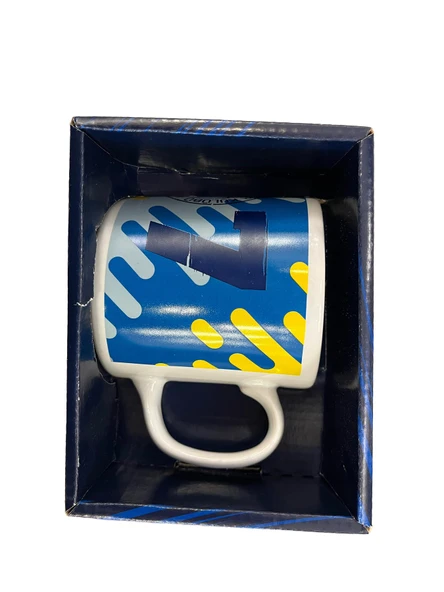 Fenerbahçe Lisanslı Kupa 1907 Yazılı Sarı Mug Hediyelik Ahşap Kutulu - 2