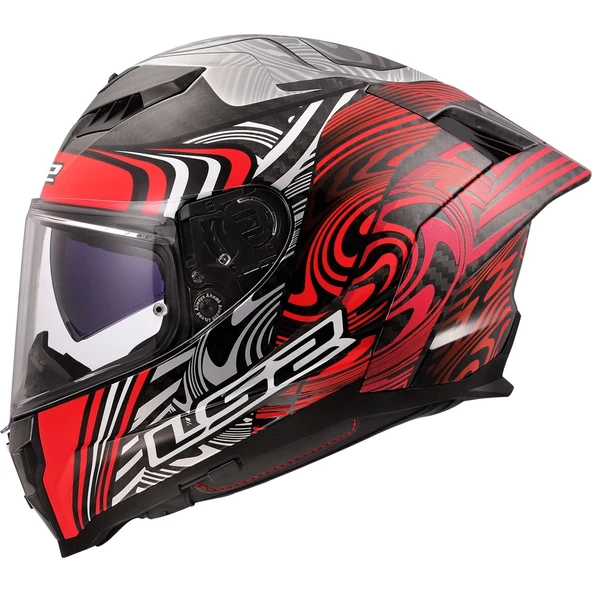 LS2 DRAGON KARBON ENTHUM  KASK - Resim 2