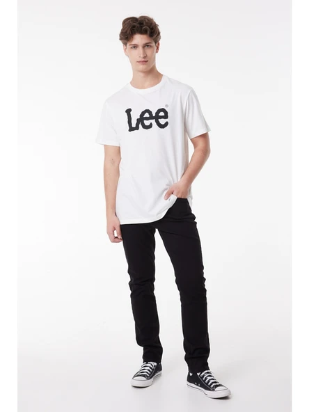 Lee Erkek Regular Fit Grafik Baskılı Beyaz Tişört ML65QAI12 - Resim 2