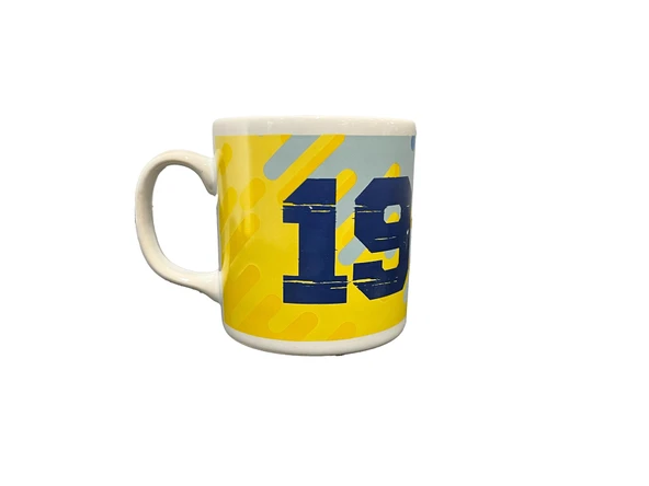 Fenerbahçe Lisanslı Kupa 1907 Yazılı Sarı Mug Hediyelik Ahşap Kutulu - 3