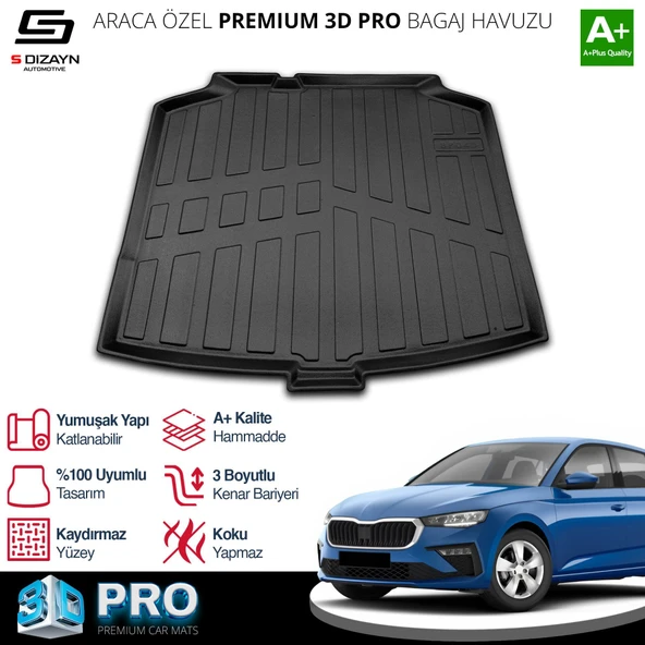 S-Dizayn Skoda Scala 3D Pro Bagaj Havuzu 2019 Üzeri A+ Kalite ürün görseli
