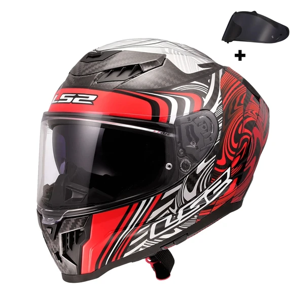 LS2 DRAGON KARBON ENTHUM  KASK - Resim 6
