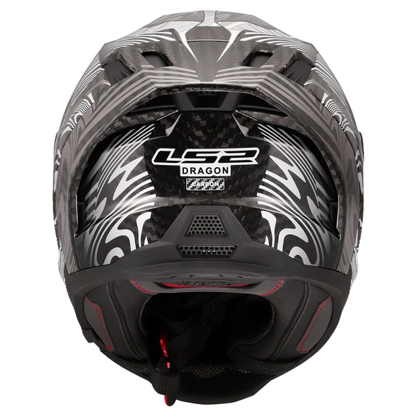 LS2 DRAGON KARBON ENTHUM SİYAH-GRİ KASK - 4
