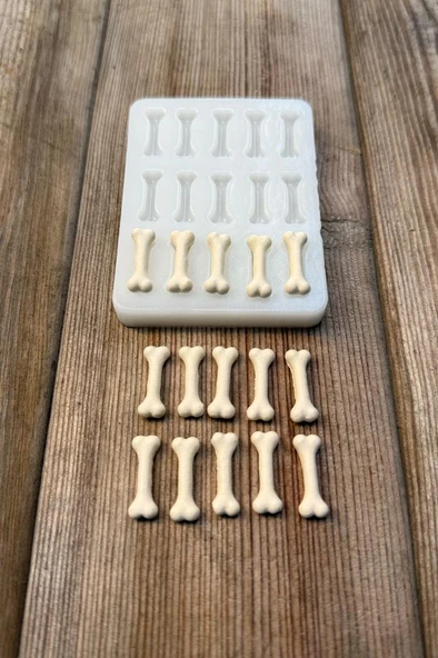 Kemik Mini On Beşli Silikon Mum Kalıbı - 4