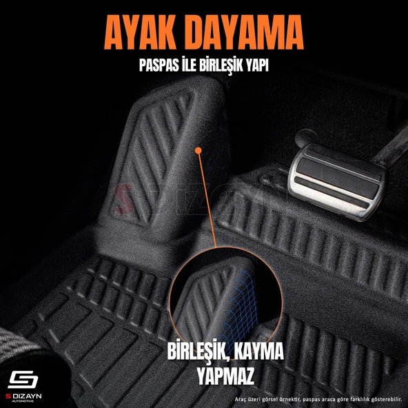 S-Dizayn Mercedes GLC Coupe 3D Pro Havuzlu Paspas 2015 Üzeri A+ Kalite - 3