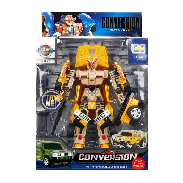 1:24 Sesli ve Işıklı Dönüşebilen Robot 22 cm - 6