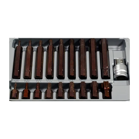Rico 19 Parça Kaplamalı Delikli Torx Bits Seti  0003 - 2