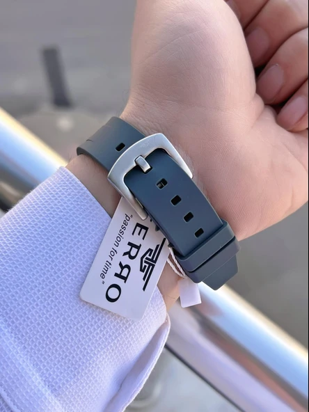 Ferro Silikon Kordon 5 Atm Suya Dayanıklı Fonksiyonları Aktif Spor Gençlere Özel Erkek Saati 1140.M2 - Resim 4