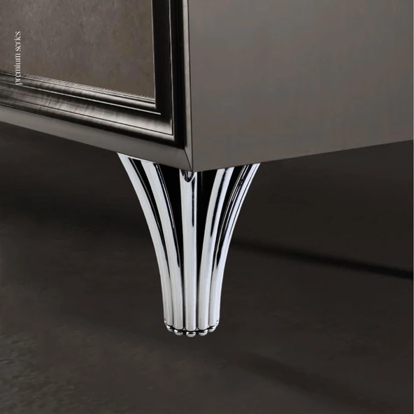 (4 ADET) İstanbul 12 cm Krom Mobilya Kanepe Koltuk Tv Ünitesi Konsol Ayağı Ayak Ayakları - Resim 5