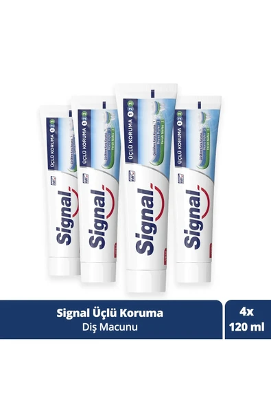 Signal Diş Macunu Üçlü Koruma 120 Ml x 4 Adet