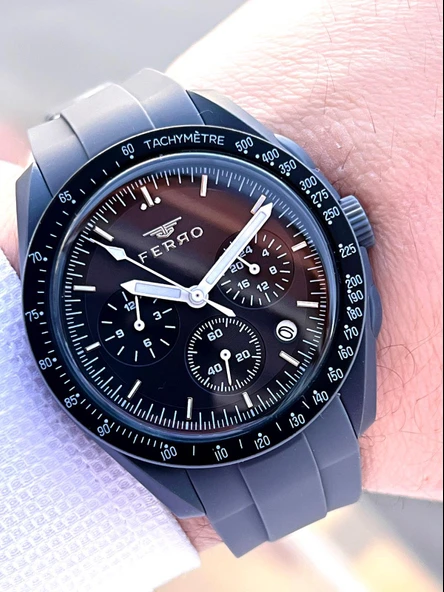 Ferro Silikon Kordon 5 Atm Suya Dayanıklı Fonksiyonları Aktif Spor Gençlere Özel Erkek Saati 1140.M2 ürün görseli